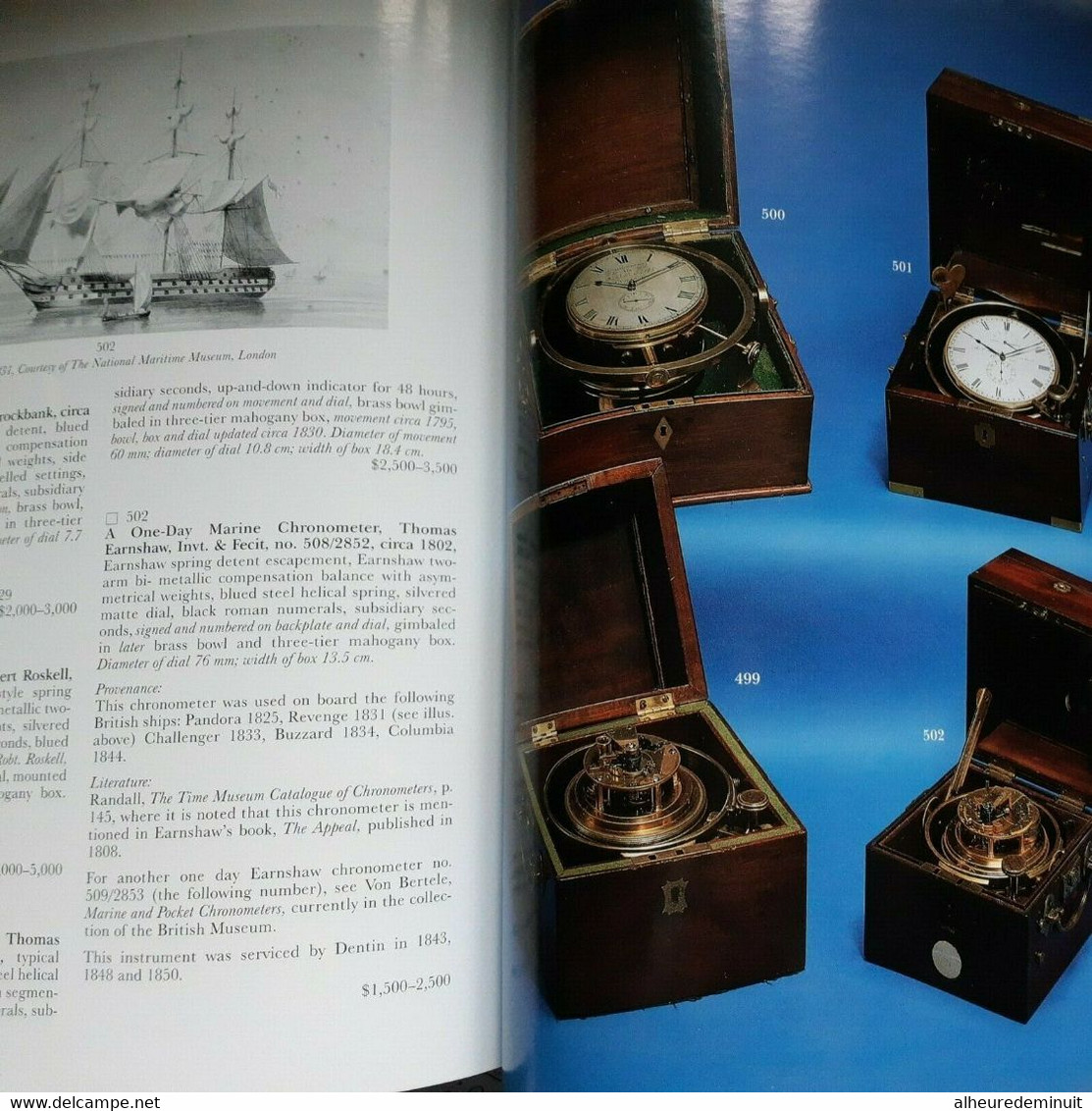 Catalogue SOTHEBY'S"IMPORTANT WATCHES WRISTWATCHES CLOCKS MARINE CHRONOMETERS NAVIGATIONAL INSTRUMENTS"Montres