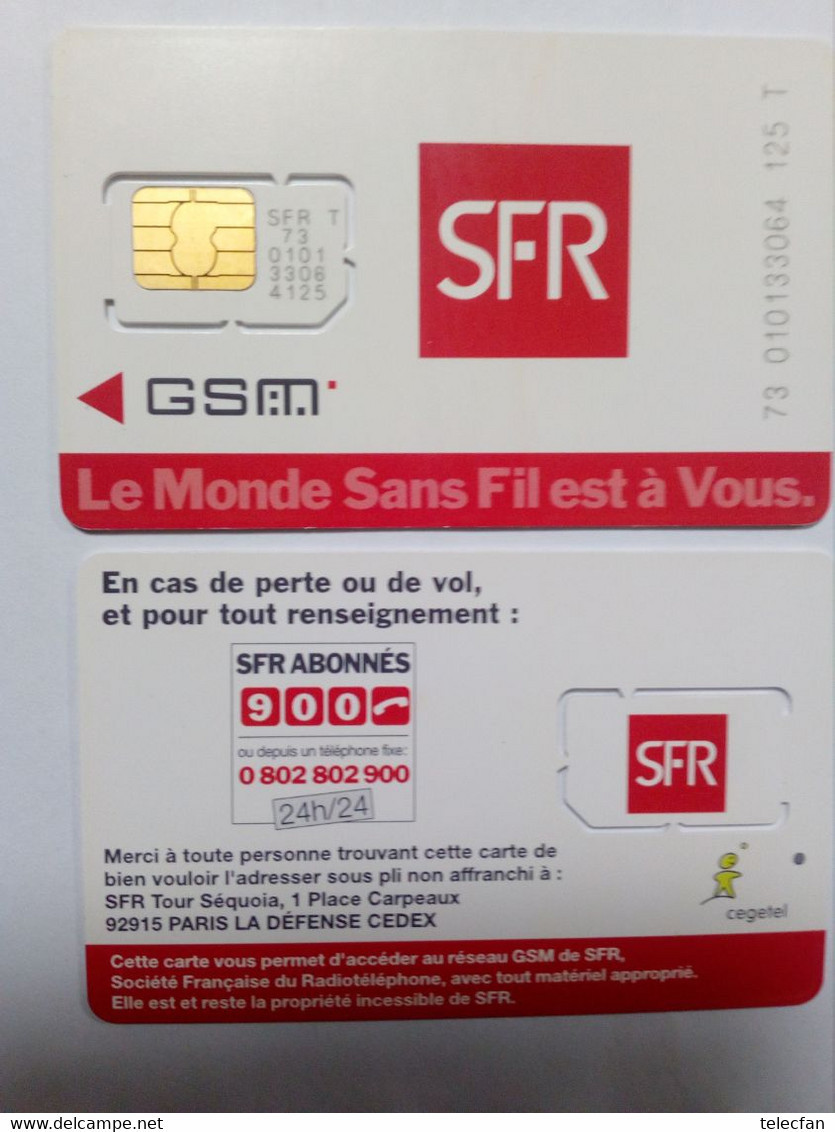 FRANCE SIM CARTE MERE GSM SFR CEGETEL MINT NEUVE - Mobicartes (GSM/SIM)