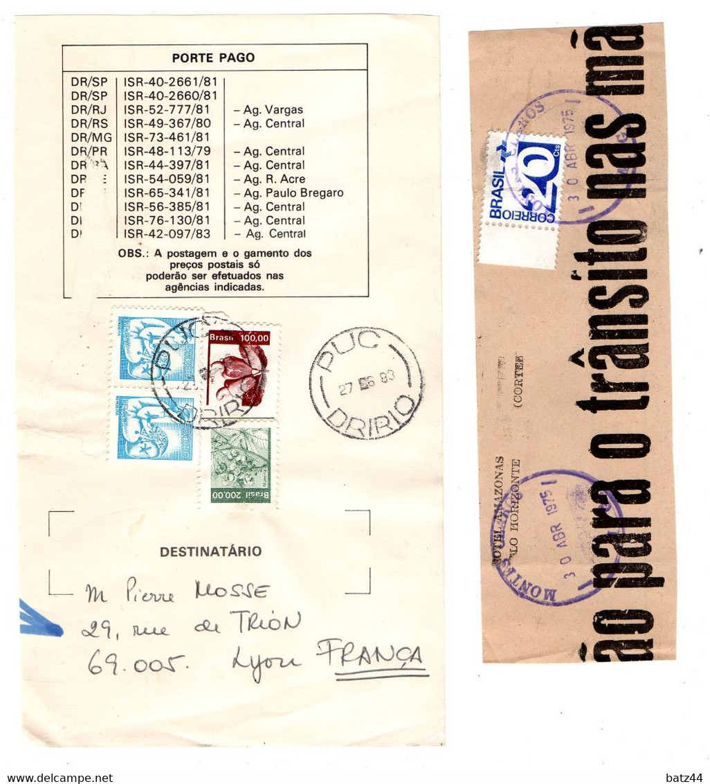 13 SCAN BRESIL BRASIL PETIT LOT DIVERS VARIOUS DOCUMENTS + ENVELOPPE COVER + TIMBRES