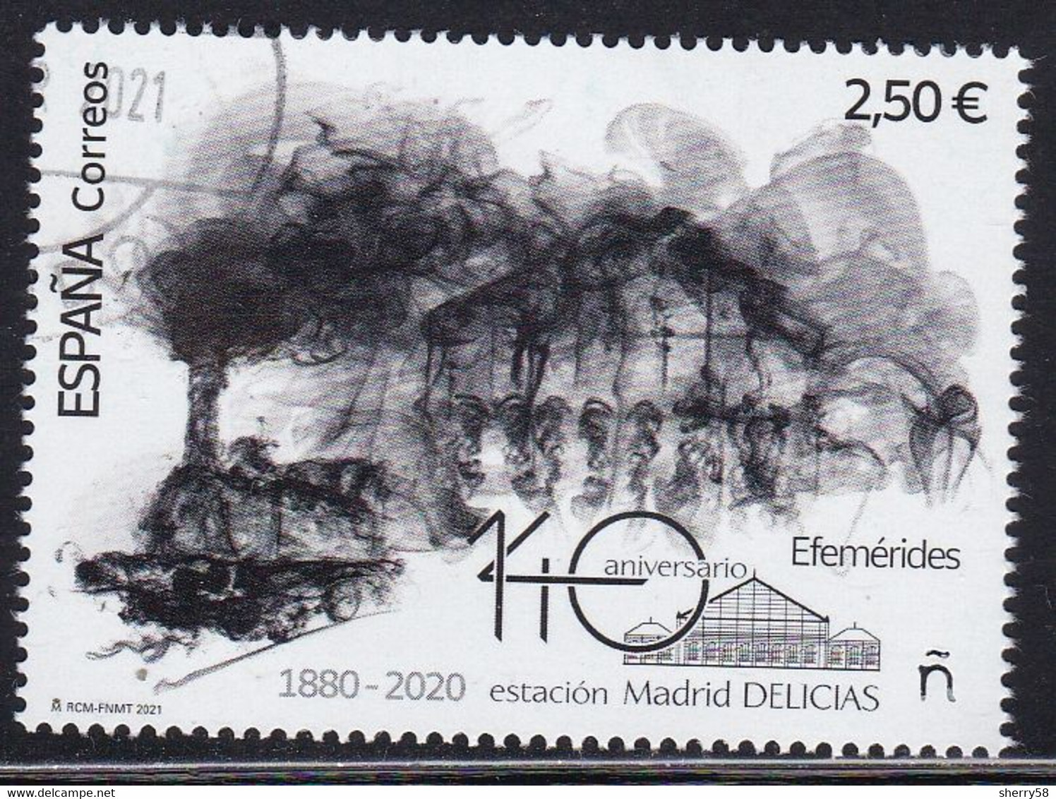 2021-ED. 5474 SERIE COMPLETA -. Efemérides. 140 Aniversario Estación De Ferrocarril Madrid Delicias - USADO - Used Stamps