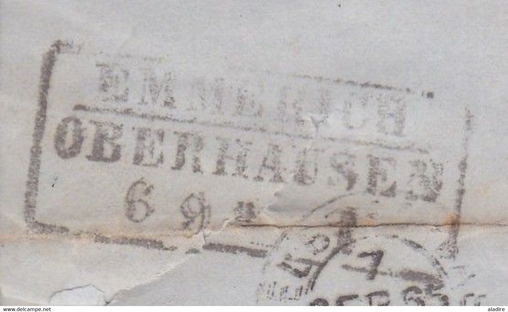 1865 - Lettre Pliée Avec Correspondance D'Amsterdam, Pays Bas Vers Wohlen, Suisse - Jacob Isler, Paille - Poststempels/ Marcofilie