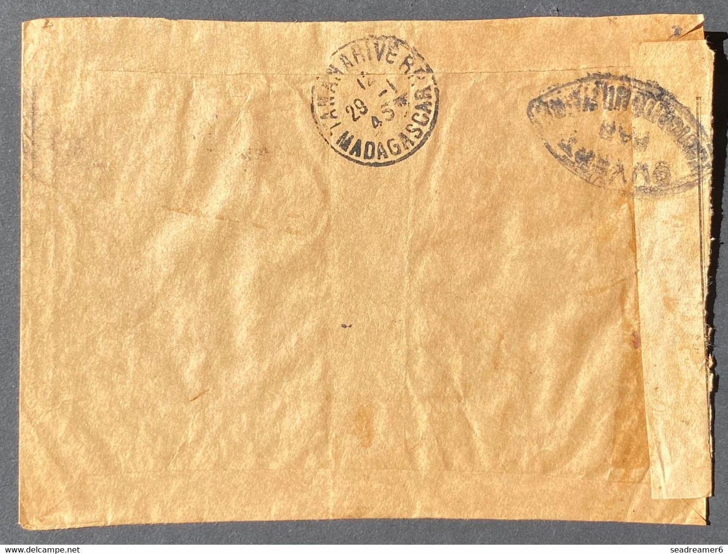 MADAGASCAR Lettre 1945 De Betroka Pour Tananarive PA 55 & 267 + "BM"  Boite Mobile + Censure  RR - Luftpost