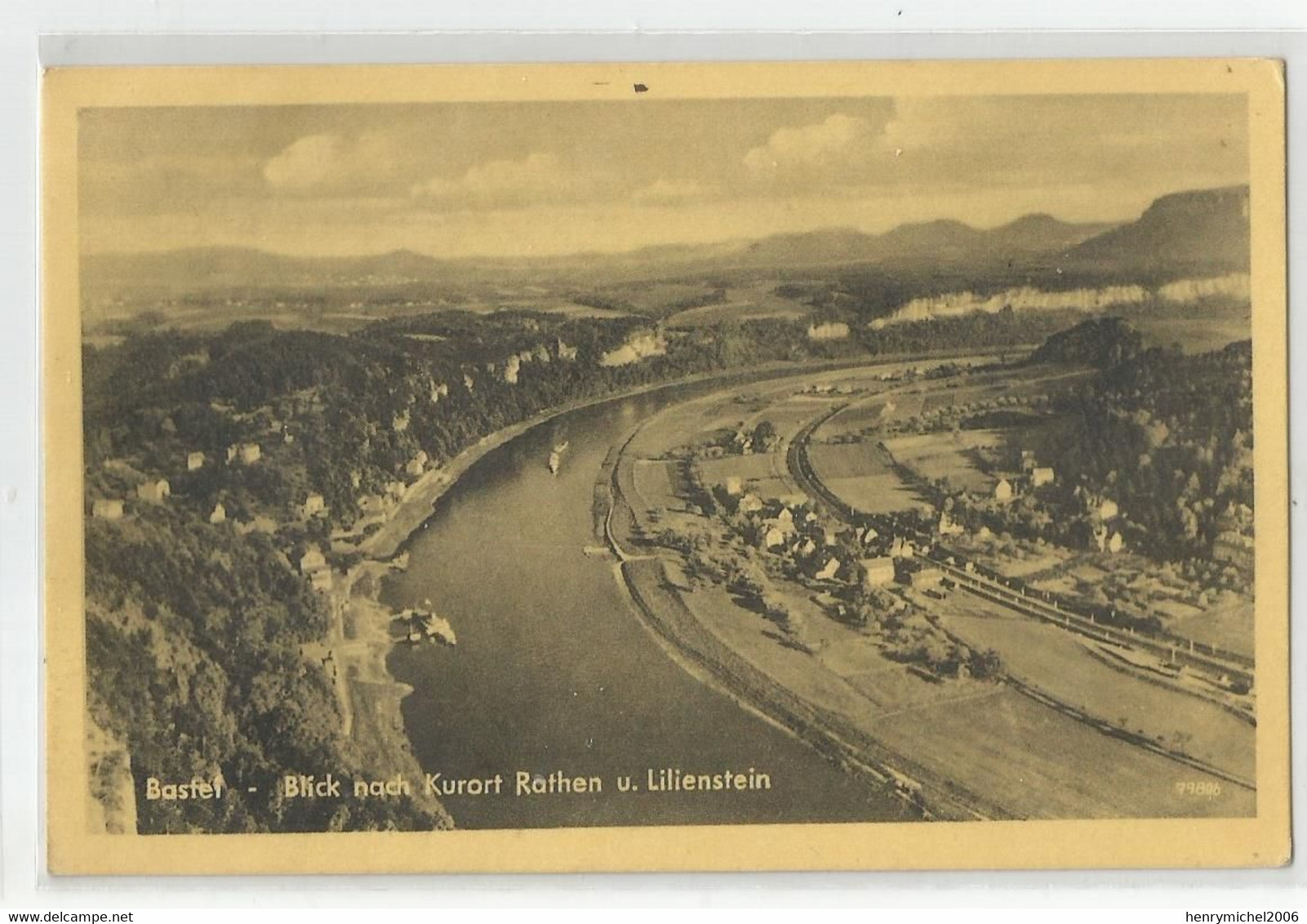 Allemagne Germanie Saxe Rathen Blick Nach Kurort U.lilienstein Bastei Fremdenhof Berggaststatte - Rathen