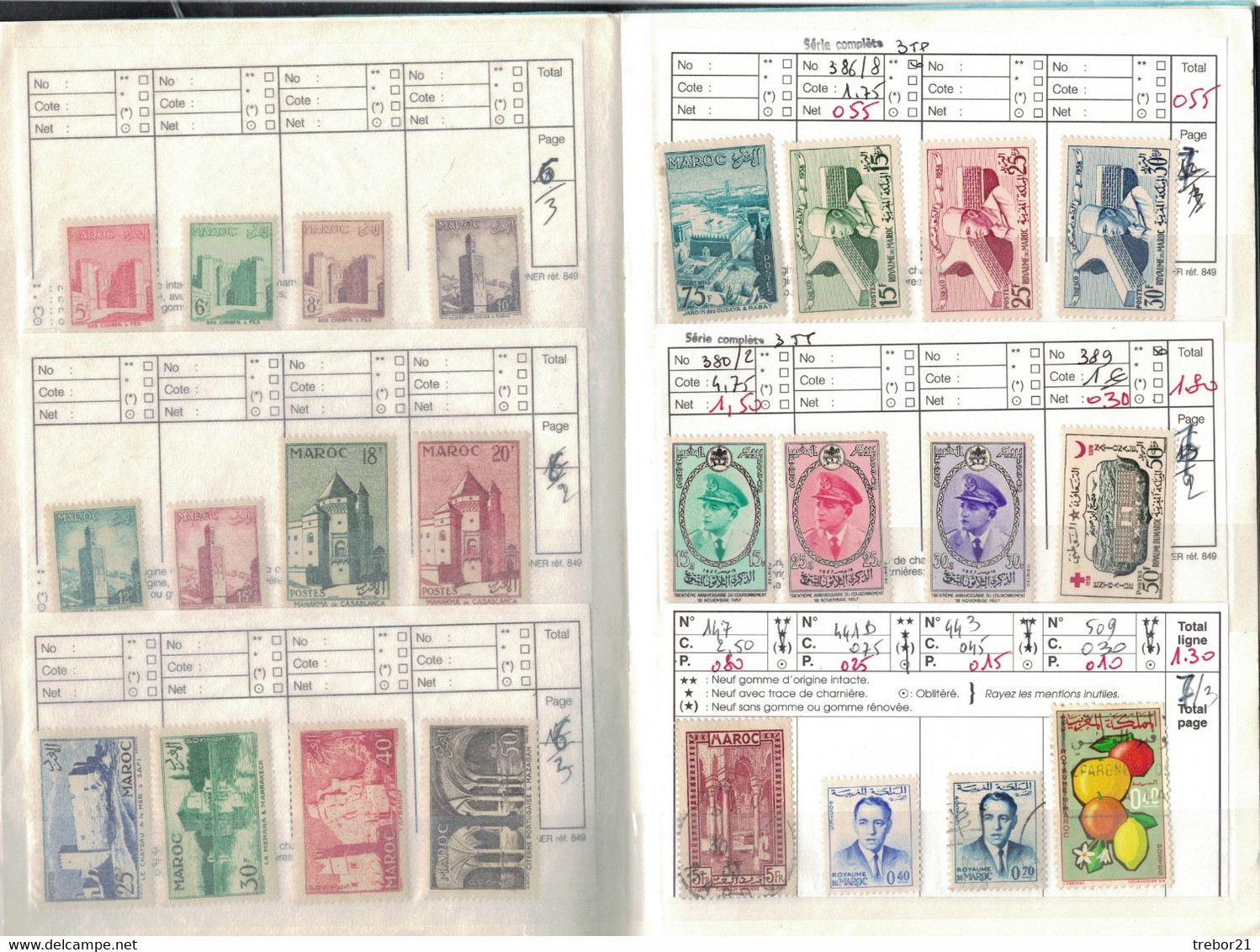 Carnet Du MAROC - Cote YVERT = 336 €uros- 9 Sans - Collections (en Albums)