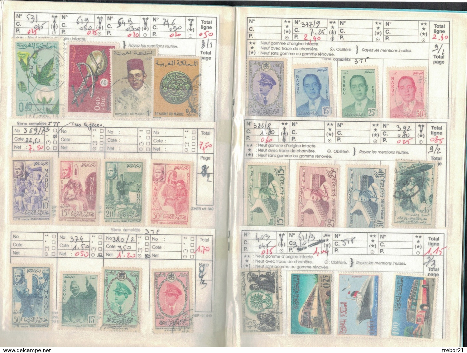 Carnet Du MAROC - Cote YVERT = 336 €uros- 9 Sans - Collections (en Albums)