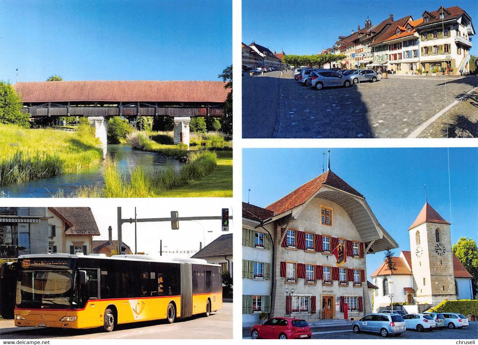 Aarberg  4 Bild  Q  Postauto   Limitierte Auflage! - Aarberg