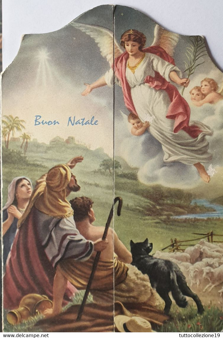 BIGLIETTO DI BUON NATALE CON SUL RETRO CALENDARIO DEL 1962 IN PERFETTE CONDIZIONI - Grand Format : 1961-70