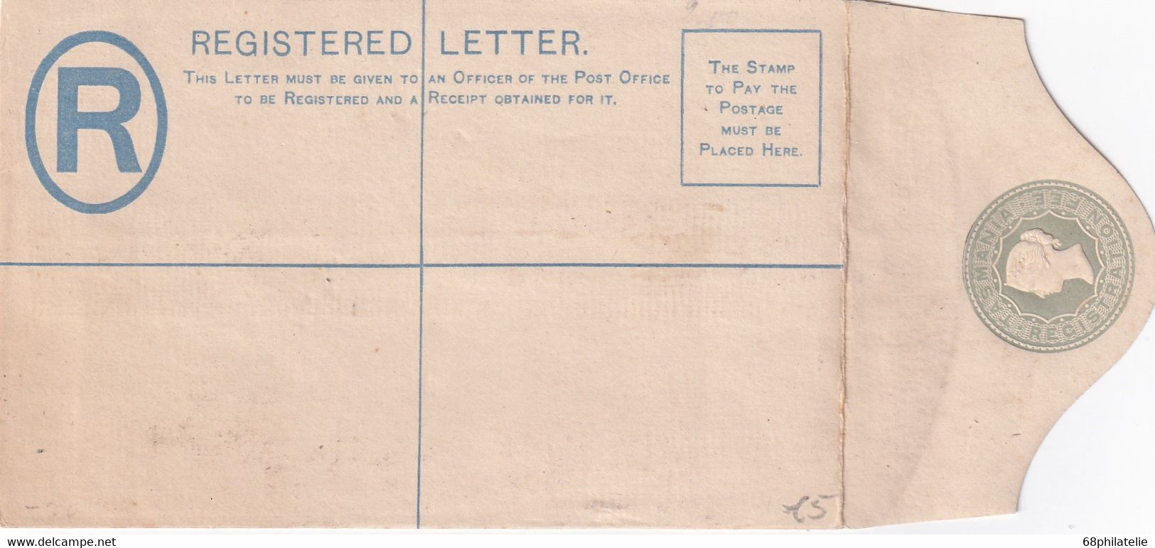 TASMANIA  ENTIER POSTAL/GANZSACHE/POSTAL STATIONARY LETTRE - Briefe U. Dokumente