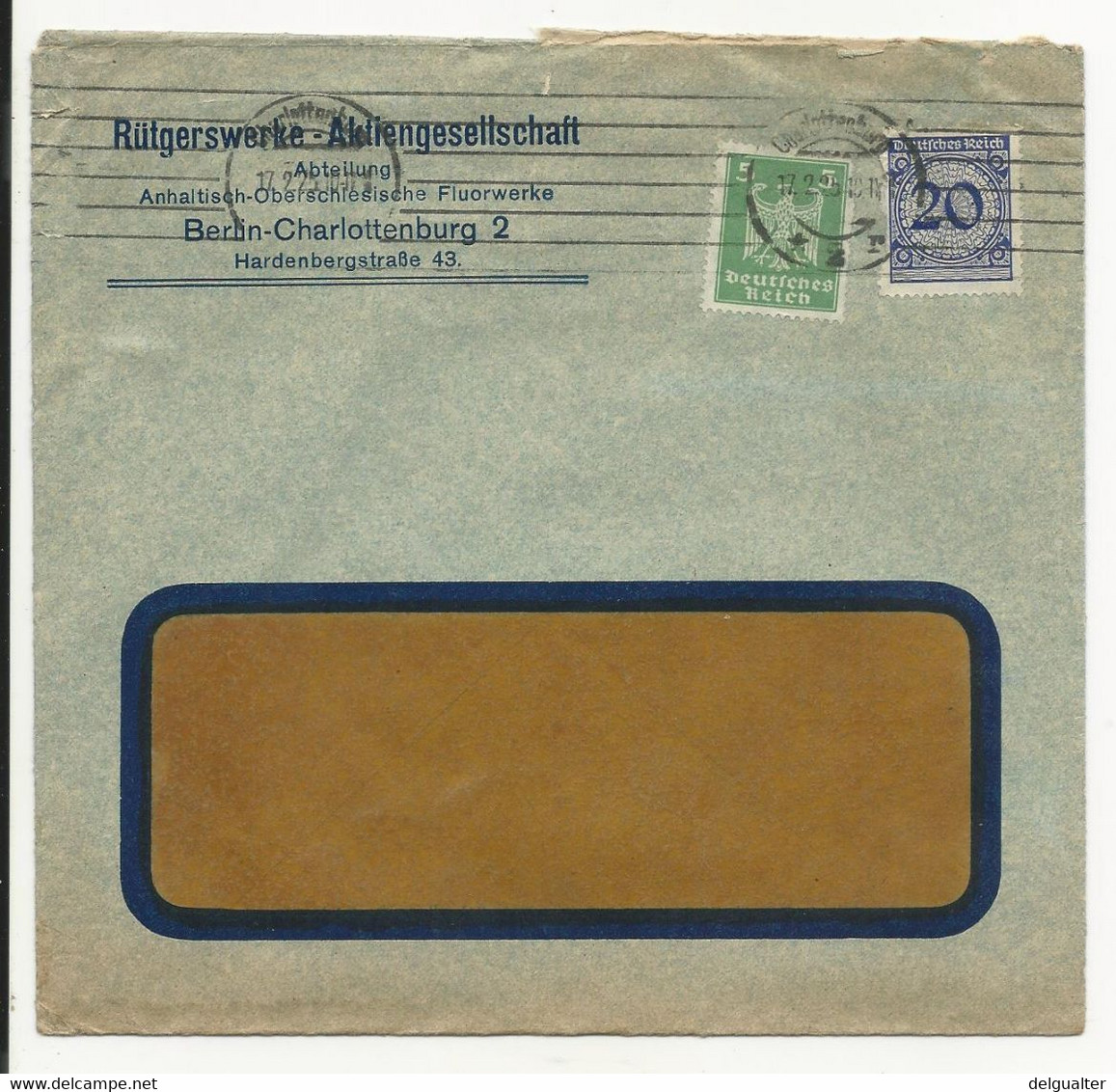 Cover Germany Charlottenburg 1925 - Lettres & Documents
