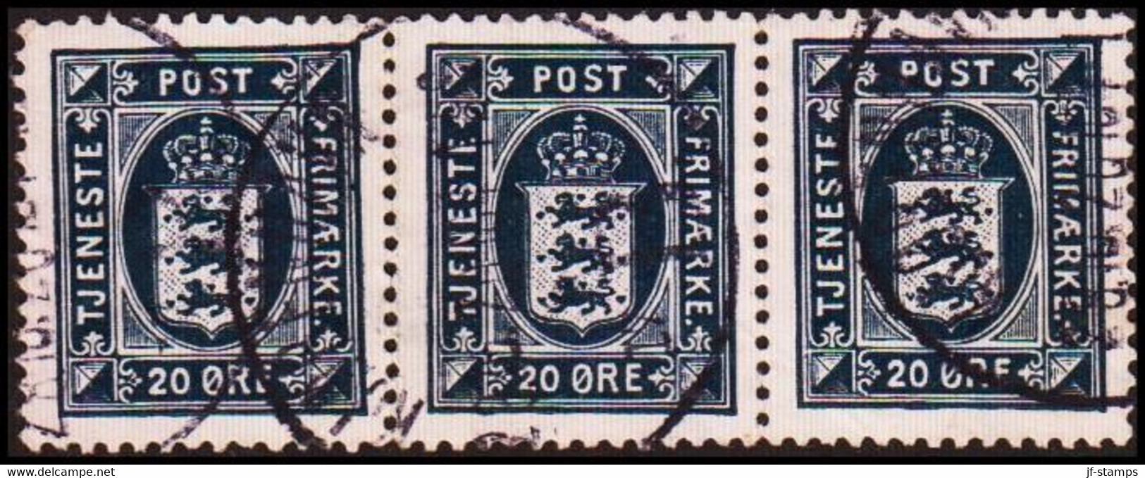 1930. Tjeneste 20 øre. 3-stripe (Michel D19) - JF417917 - Service