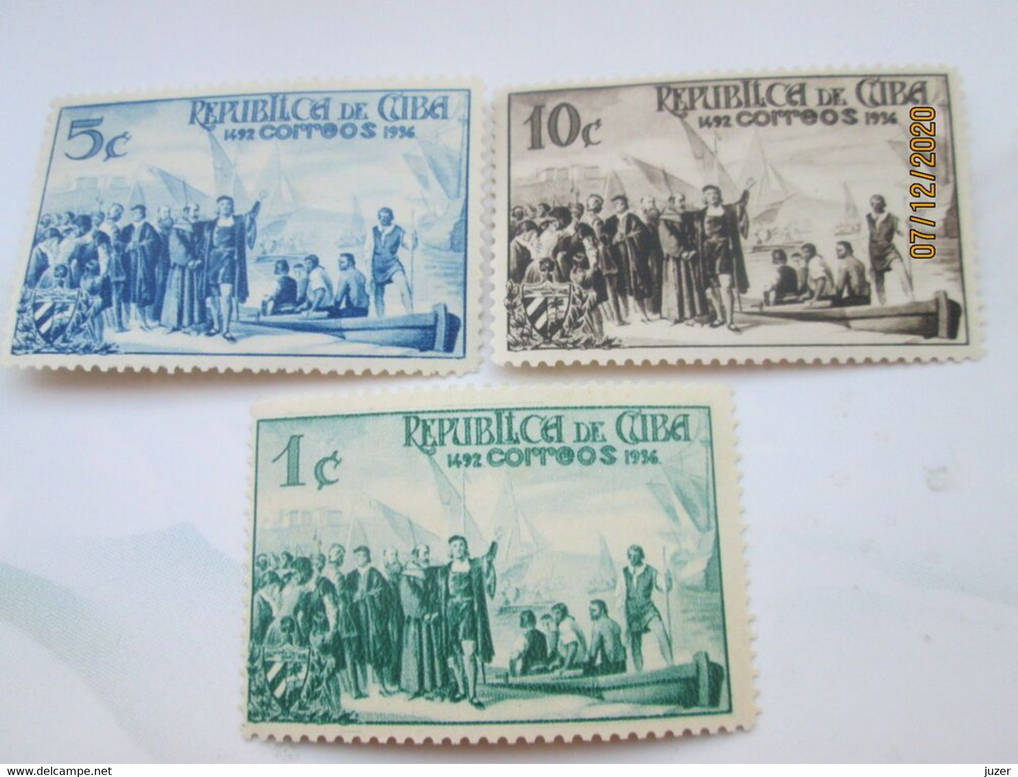 Cuba 1936 Christopher Columbus Discovery of America, Unissued Set