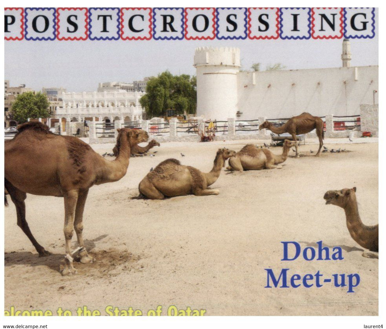 (NN 14) POSTCROSSING - Sultanate Of Qatar - Doha Meet-up (Camel Market) - Qatar