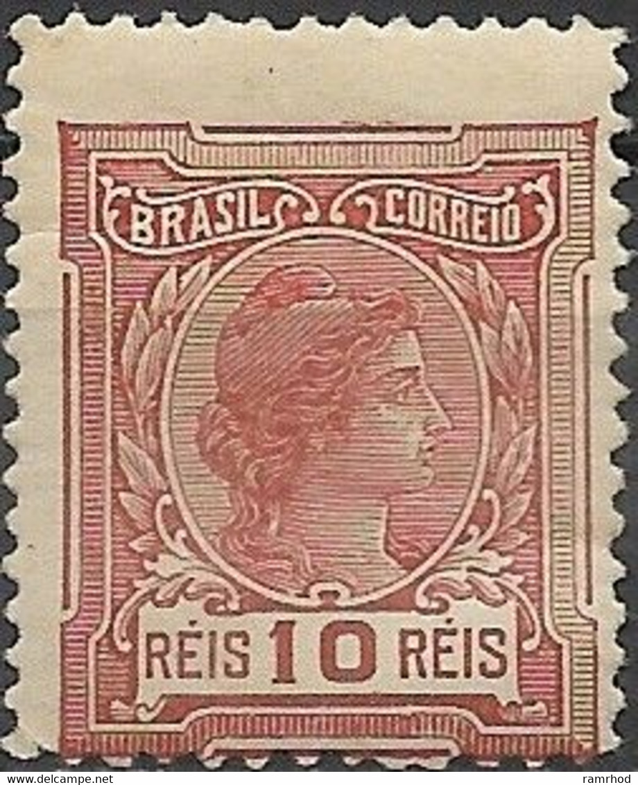 BRAZIL 1918 Liberty - 10r - Brown MH - Neufs