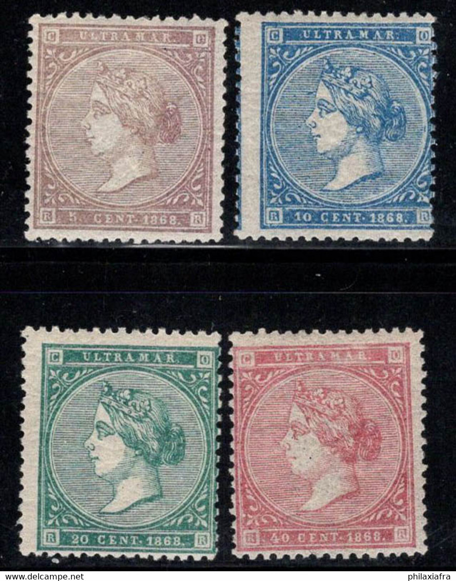 Antilles Espagnoles 1868 Mi. 26-29 Neuf ** 100% Reine Isabelle II - Antillas Holandesas