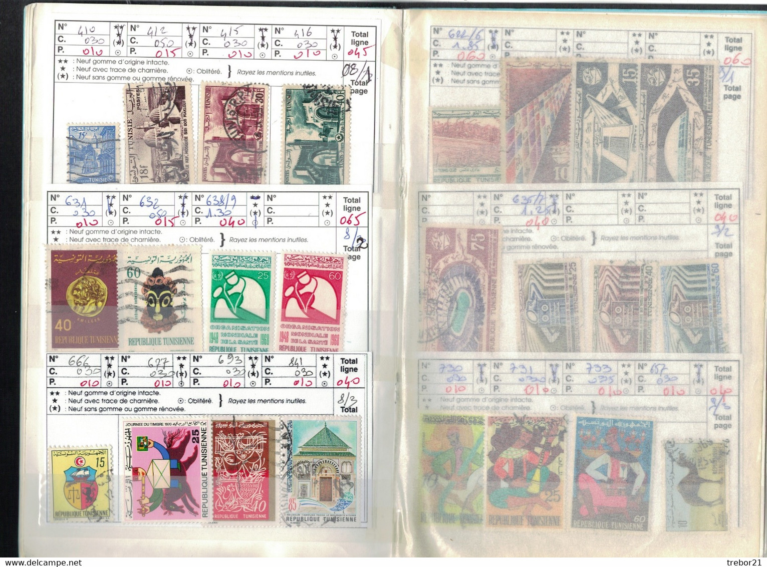 Carnet De TUNISIE - Cote Yvert = 196 €uros - Collections (en Albums)