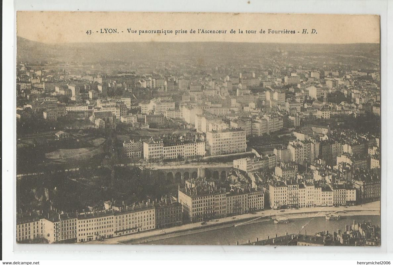 69 Rhone  Lyon Vue Panoramique Prise De L'ascenceur De La Tour De Fourvières - Autres & Non Classés