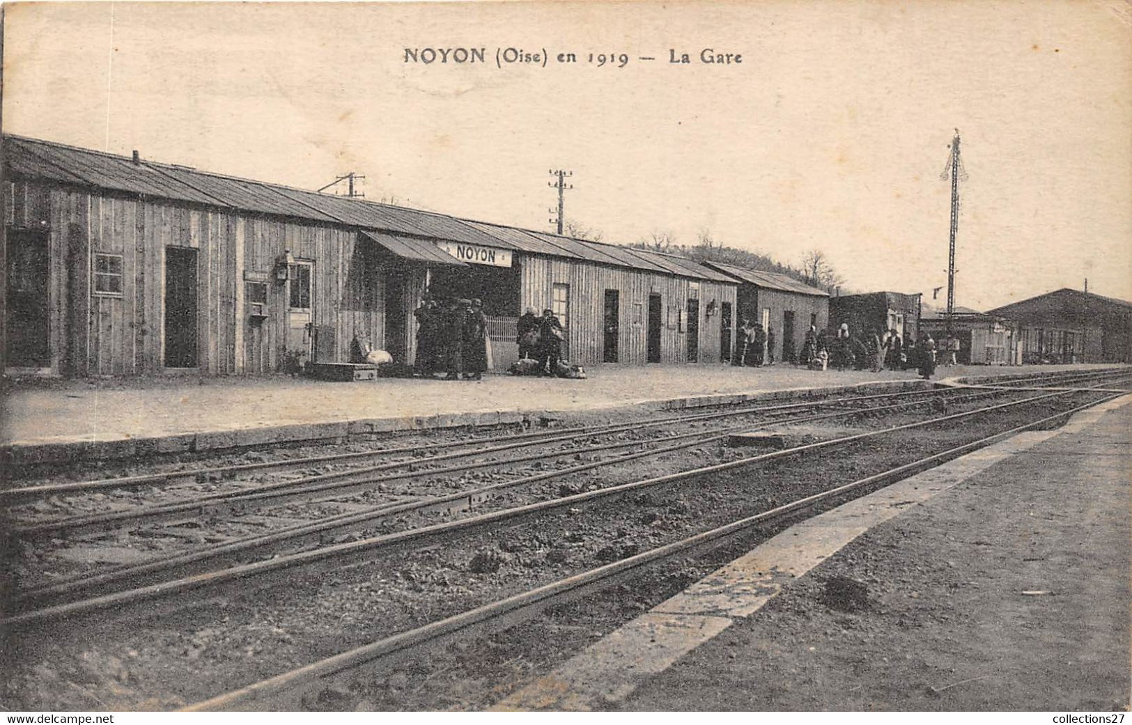 60-NOYON- EN 1919, LA GARE - Noyon