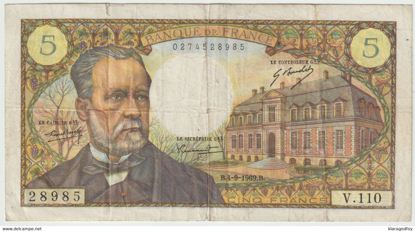France 5 Francs Pasteur Banknote *mp210320 - 5 NF 1959-1965 ''Victor Hugo''