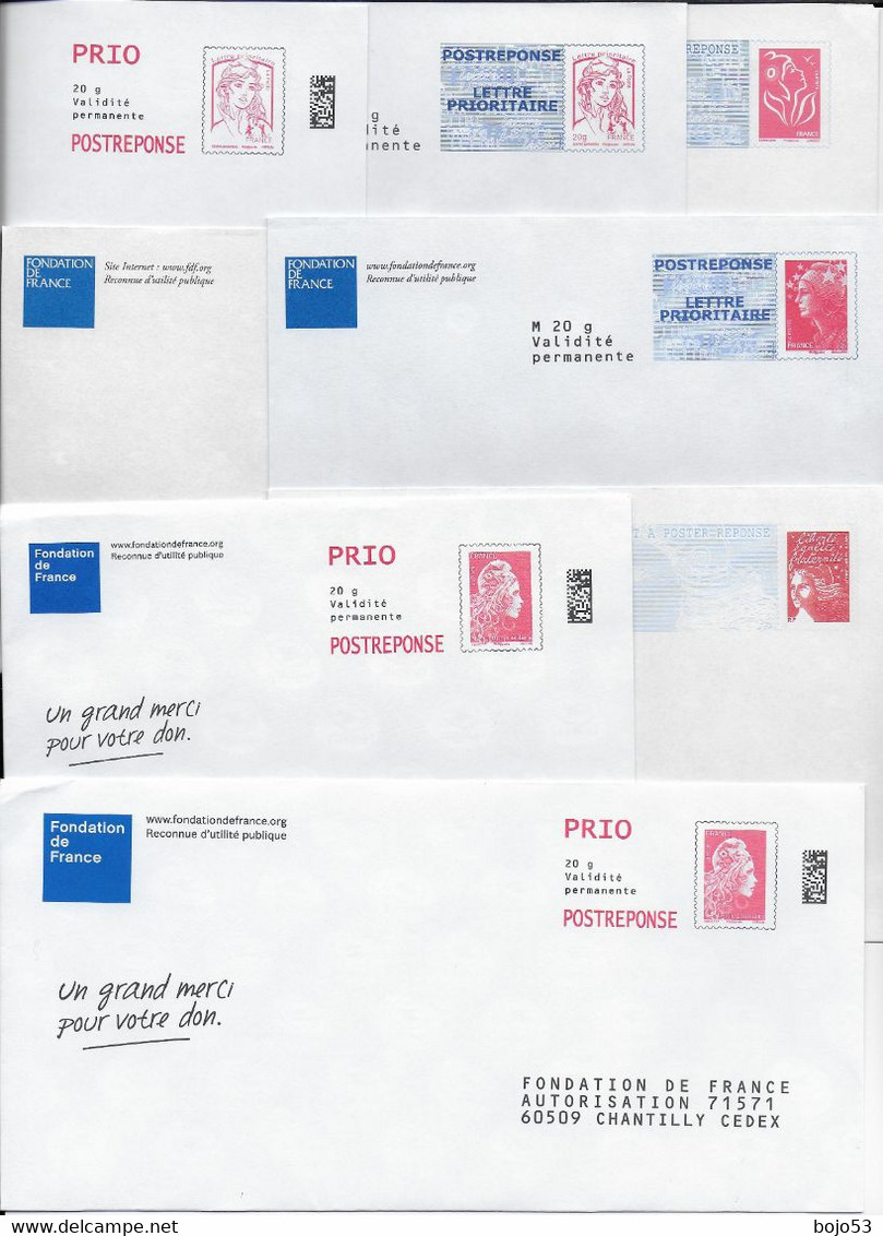 FONDATION DE FRANCE-   Lot De 8 Enveloppes Différentes - Prêts-à-poster:  Autres (1995-...)