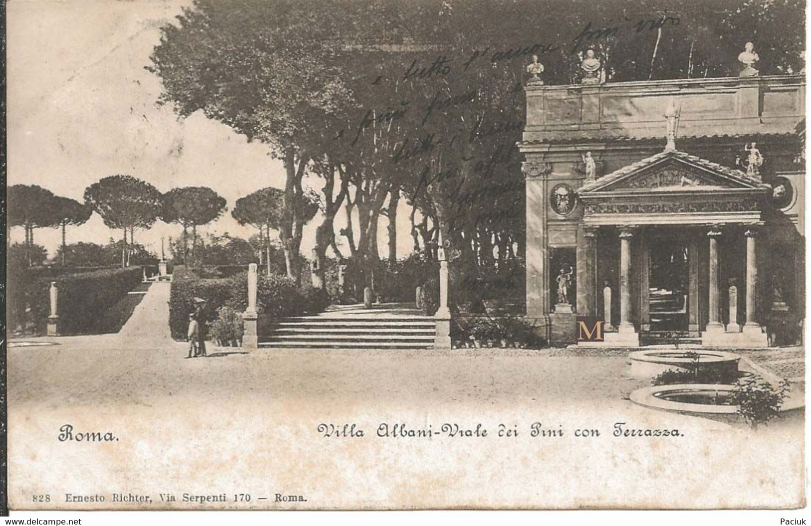 Roma - Villa Albani - Viale Dei Pini Con Terrazza - Parken & Tuinen