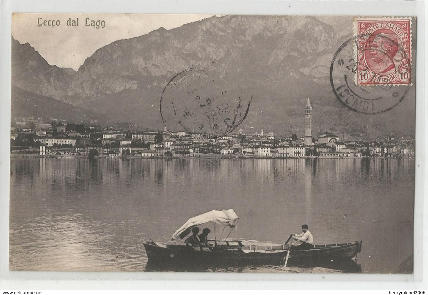 Italie Italia Italy Lombardia Lecco Dal Lago  ( Como ) Barque Ed Signorelli - Lecco