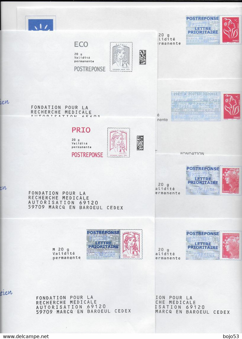FONDATION RECHERTCHE MEDICALE    Lot De 7 Enveloppes Différentes - Prêts-à-poster:  Autres (1995-...)