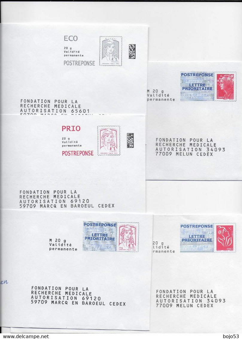 FONDATION RECHERTCHE MEDICALE    Lot De 5 Enveloppes Différentes - Prêts-à-poster:  Autres (1995-...)