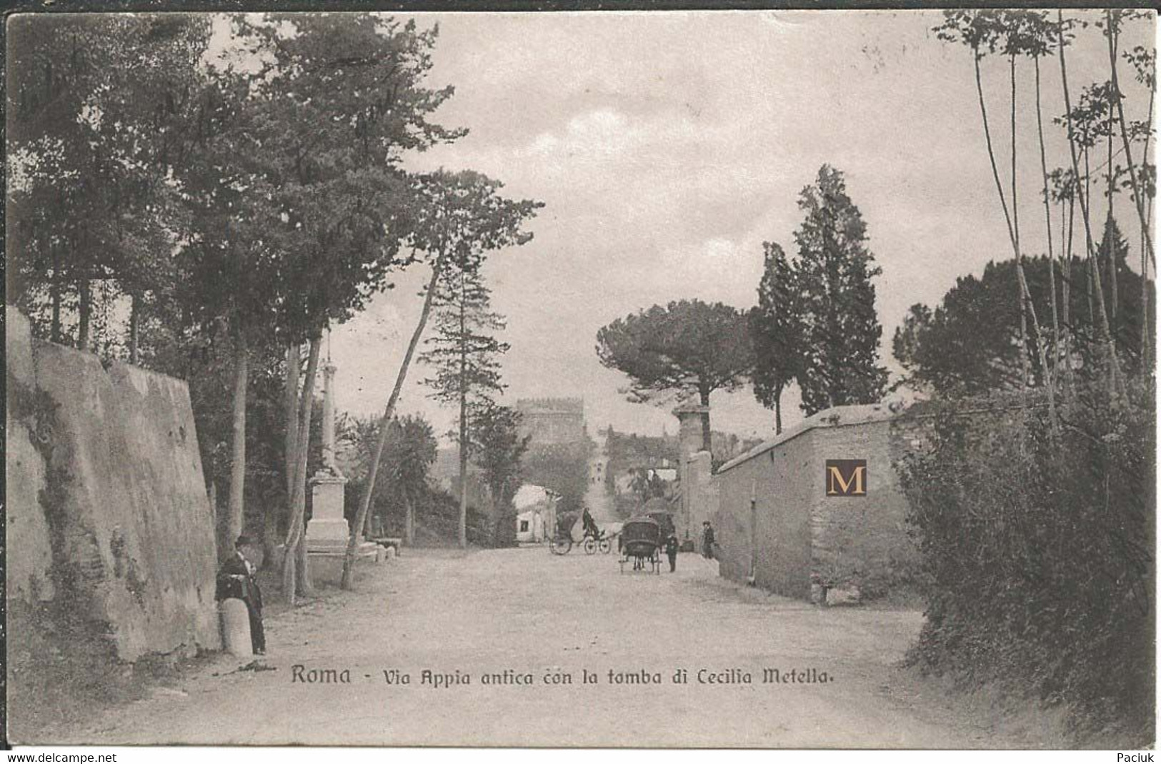 Roma - Via Appia Antica Con La Tomba Di Cecilia Metella - Andere Monumenten & Gebouwen