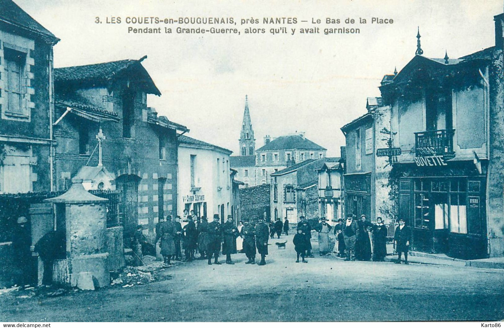 Bouguenais * Débit De Tabac Tabacs Buvette , La Bas De La Place * Pendant La Guerre , Alors Qu'il Y Avait Garnison ! - Bouguenais