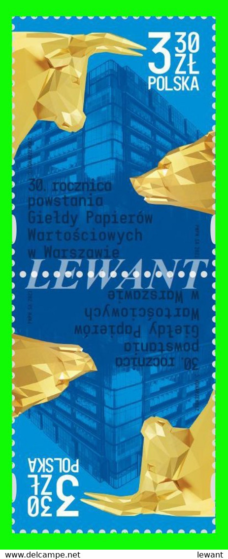 2021.04.16. 30th Anniversary Of The Warsaw Stock Exchange (bull And Bear) MNH Tete-beche - Ungebraucht