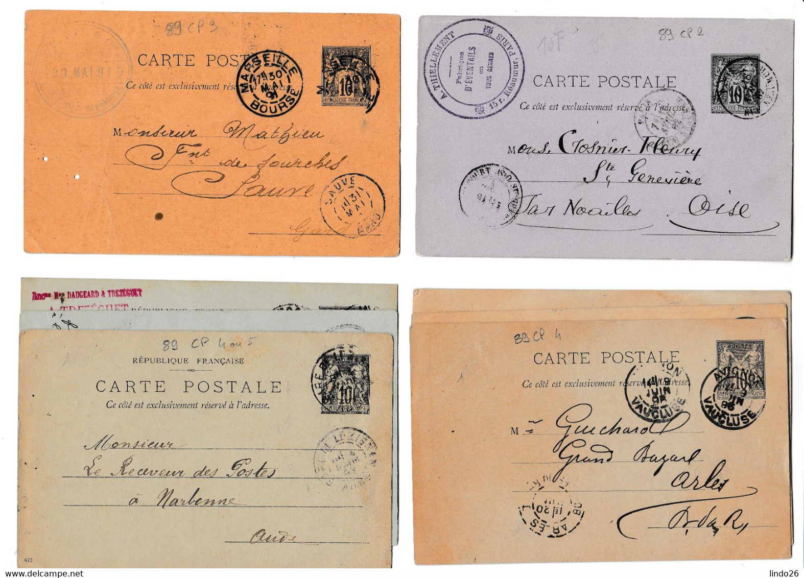 LOT Entiers Postaux France - Collections & Lots: Stationery & PAP