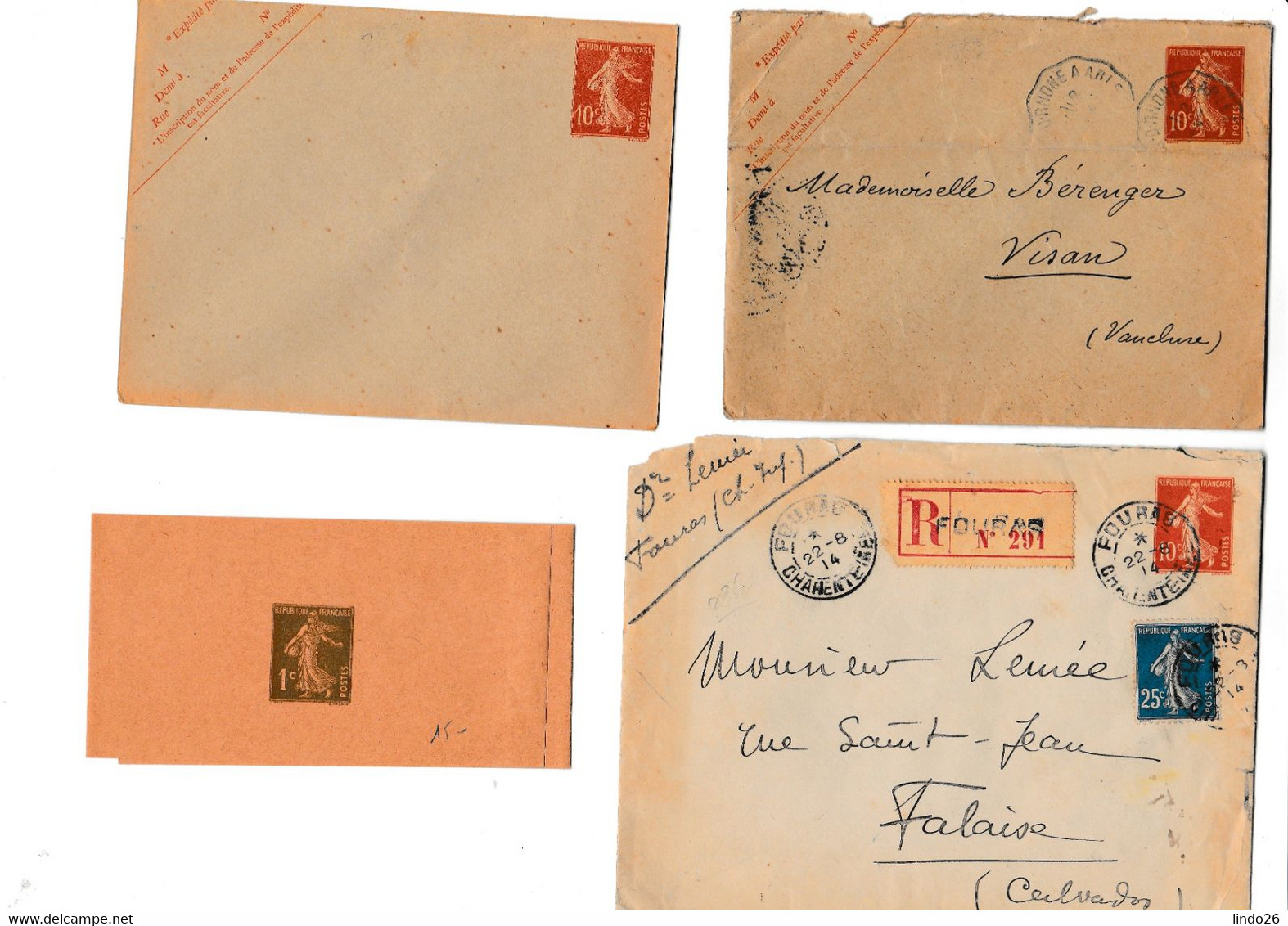 LOT entiers postaux France