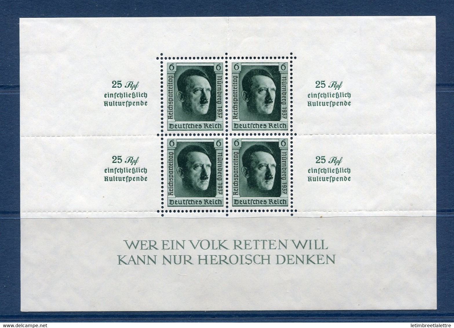 ⭐ Allemagne - Bloc - YT N° 11 * - Neuf Avec Charnière - 1937 ⭐ - Blocs