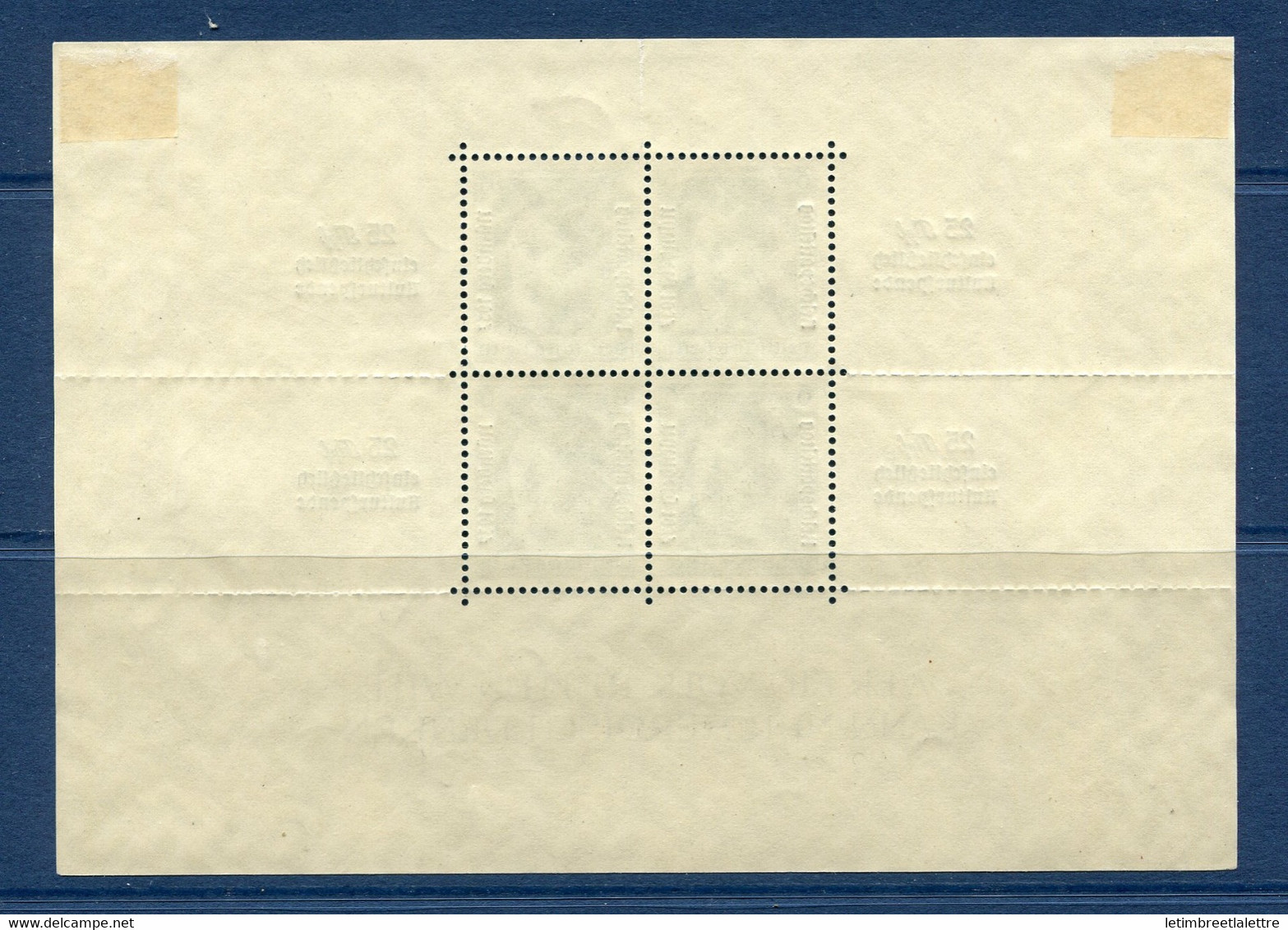 ⭐ Allemagne - Bloc - YT N° 11 * - Neuf Avec Charnière - 1937 ⭐ - Blocks & Sheetlets