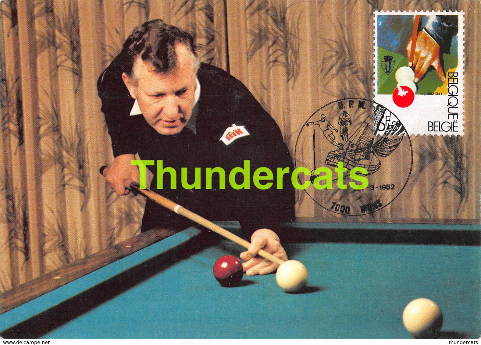 CARTE MAXIMUM MAXIMUMKAART 1982 RAYMOND CEULEMANS BELGISCH BILJART BILLARD BILLIARD - 1981-1990