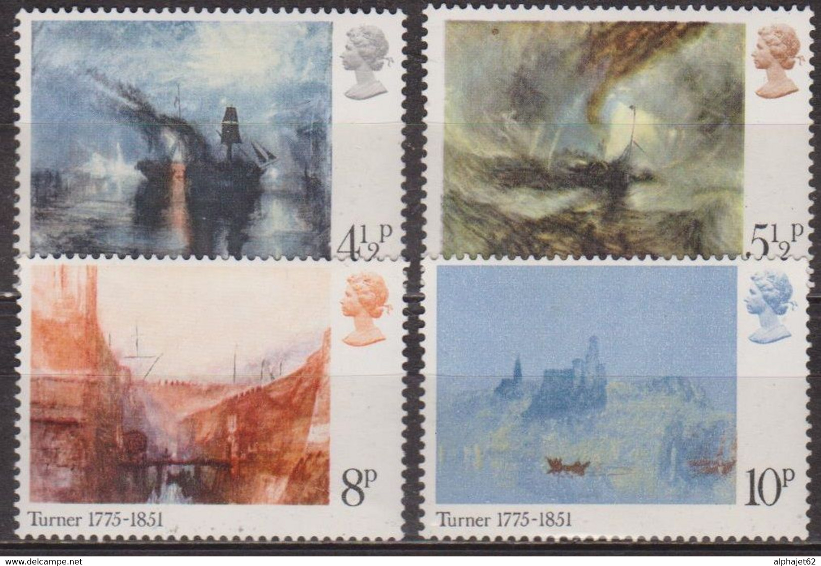 Art, Peinture - GRANDE BRETAGNE - Tableaux De Turner - N° 747 à  750 ** - 1975 - Unused Stamps