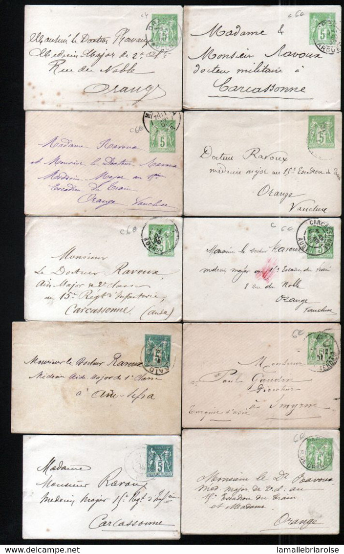 Lot De 14 Entiers Postaux Au Type Sage - Lots Et Collections : Entiers Et PAP