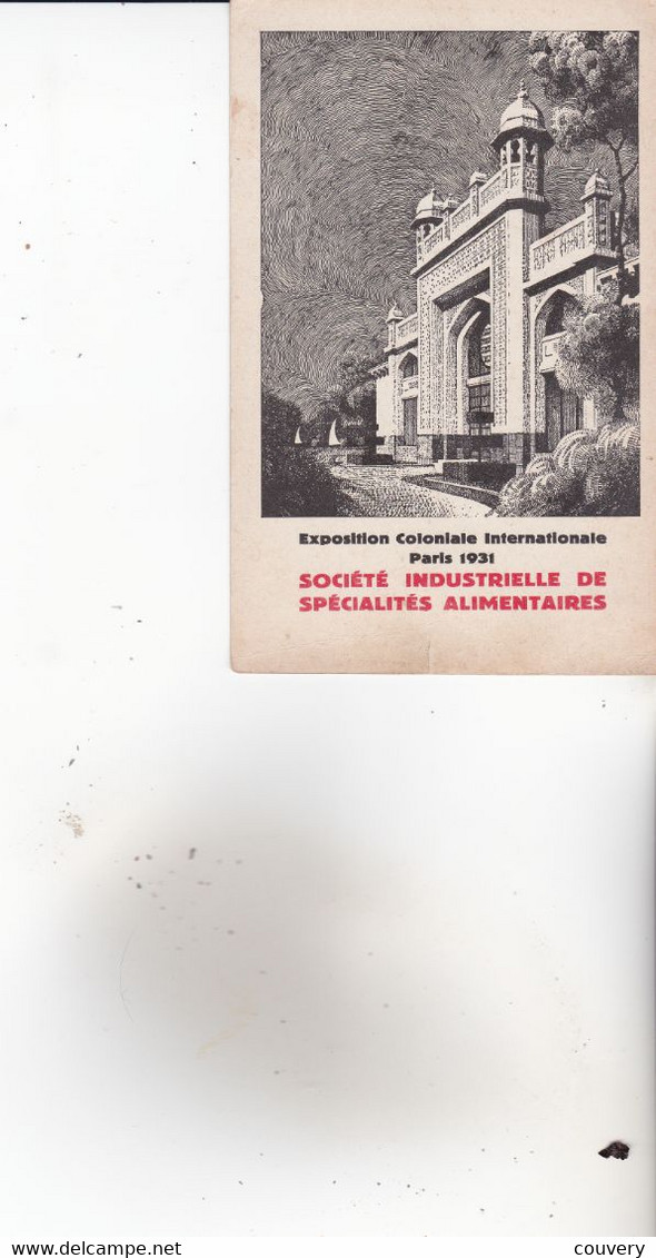 CPA 75 PARIS, EXPO Coloniale De 1931. (Scann Du Dos...Maggi) - Expositions