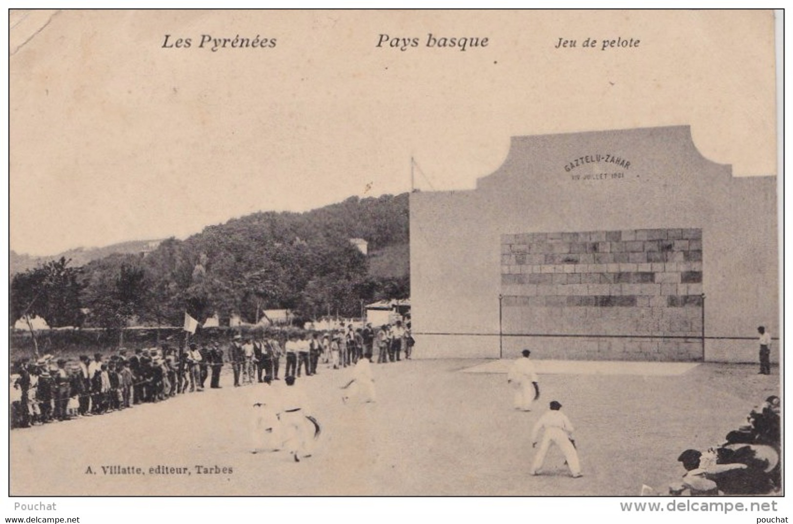 EB1-  64) HENDAYE (PAYS BASQUE) - JEU DE PELOTE - (ANIMÉE - 2 SCANS) - Hendaye