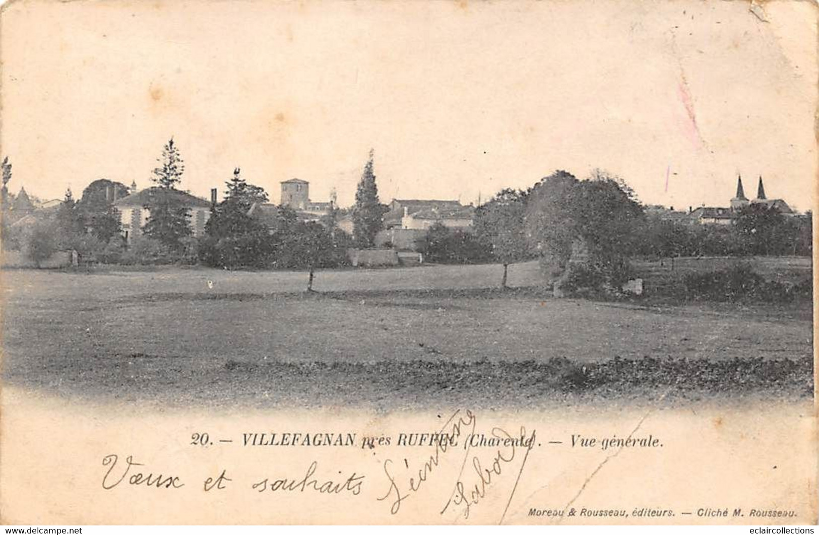 Villefagnan        16       Vue Générale    - Pli  -       (voir Scan) - Villefagnan