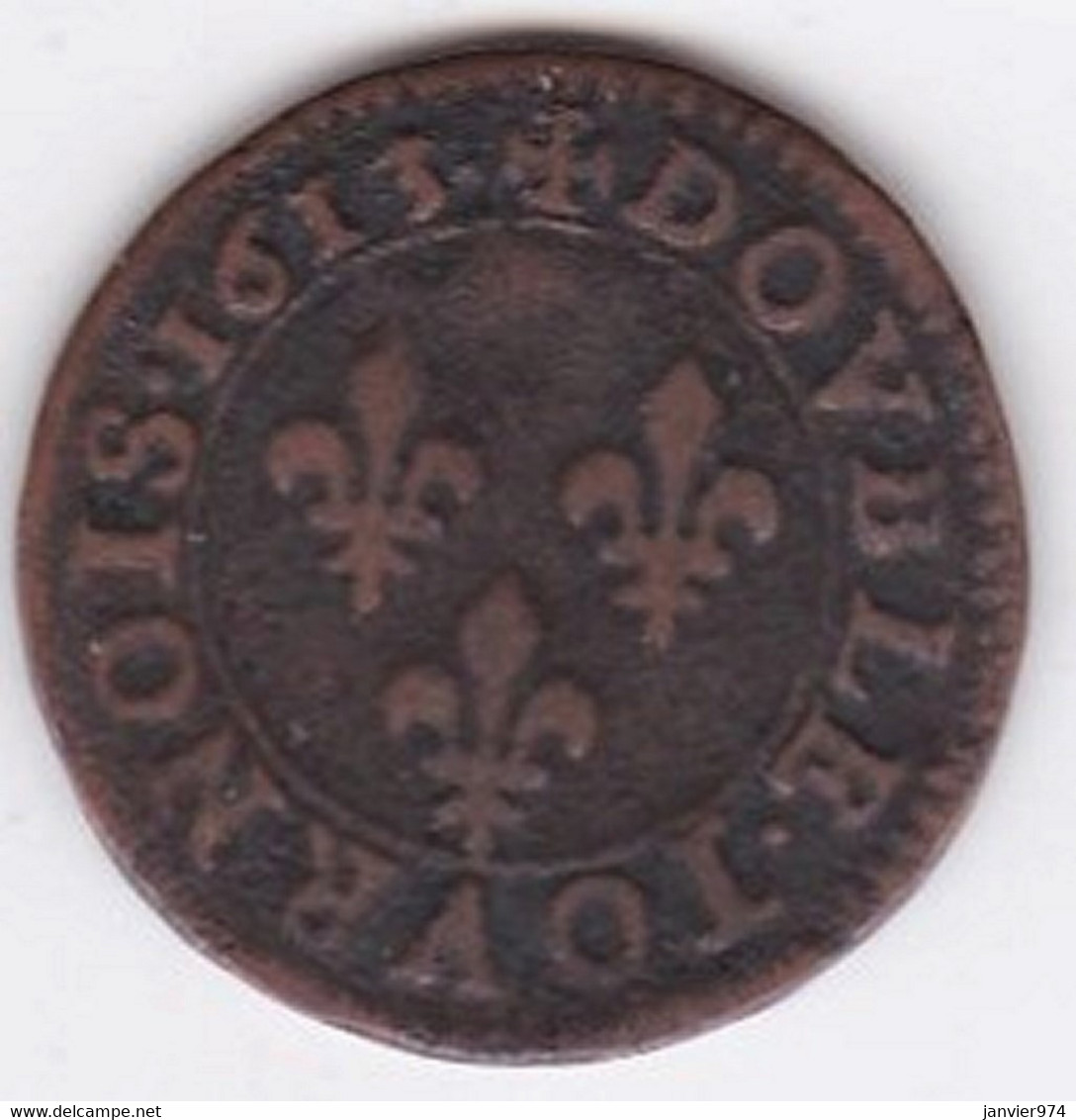 Double Tournois 1613 A Paris, Moulin Du Louvre, Louis XIII - 1610-1643 Louis XIII Le Juste