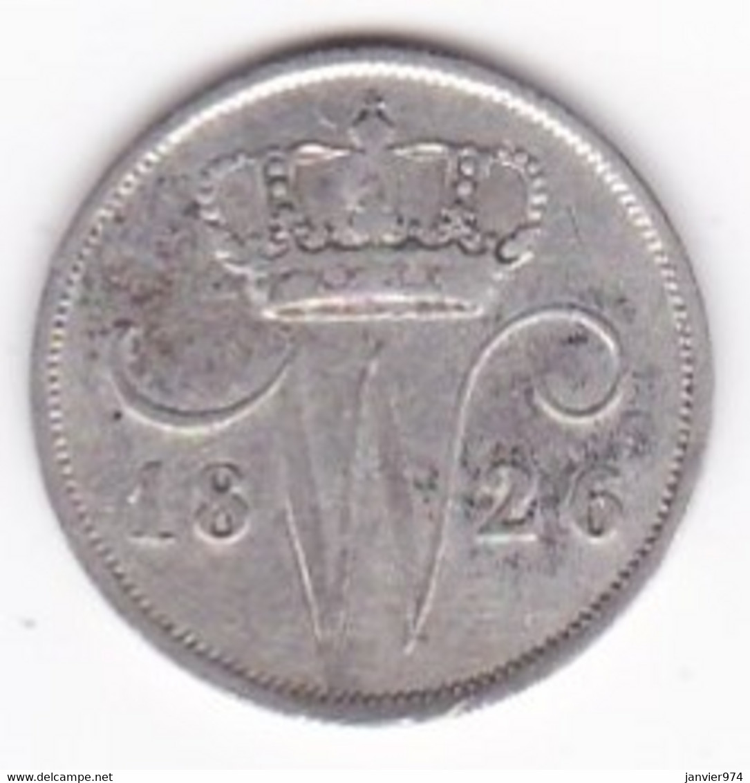 Pays Bas 10 Cents 1826, WILLEM I, En Argent, KM# 53 - 1815-1840: Willem I.