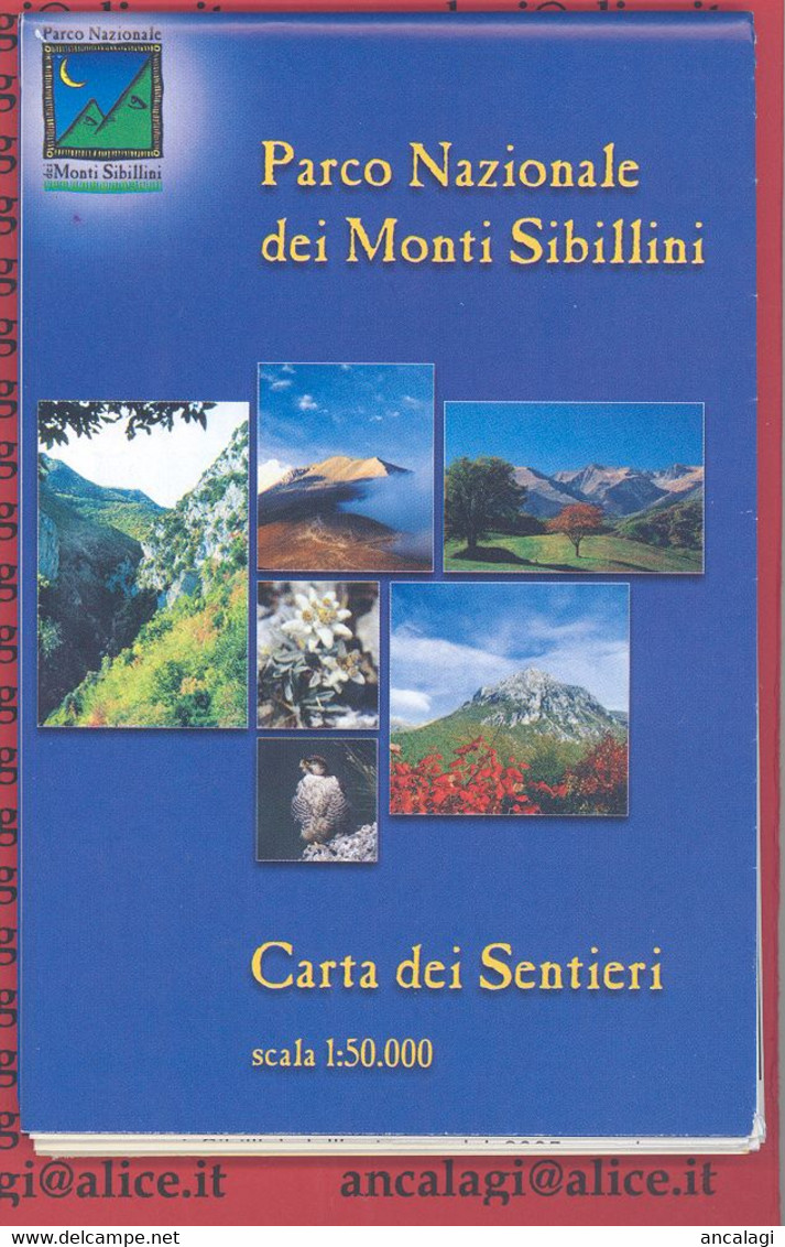 LIBRI 1668 - PARCO NAZIONALE DEI MONTI SIBILLINI - Carta Dei Sentieri (cm.59x92) Al Verso Guide Del Parco - 1^ Ed. 2005 - Toursim & Travels