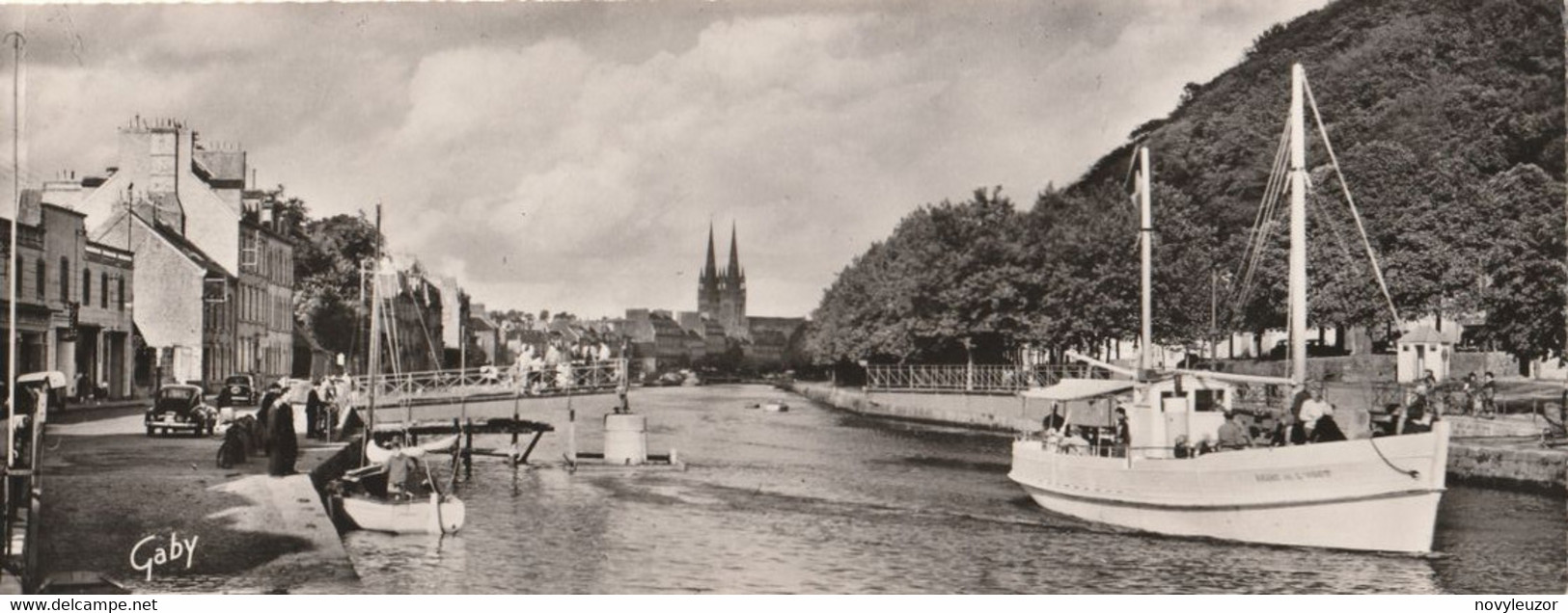 29  QUIMPER  Passerelle Du CAP HORN Sur L'ODET Format  22X8.5 Cm - Quimper