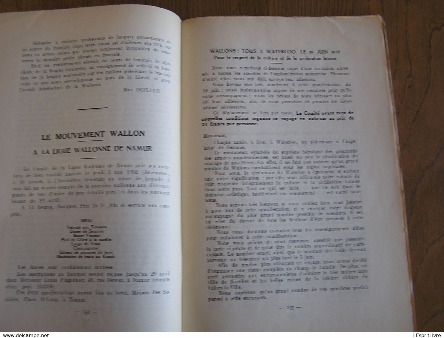 LE GUETTEUR WALLON Mars Avril 1932 8 ème Année 104-105 Régionalisme Le Flamand Dans L'Enseignement  Grès Andenne - Belgio