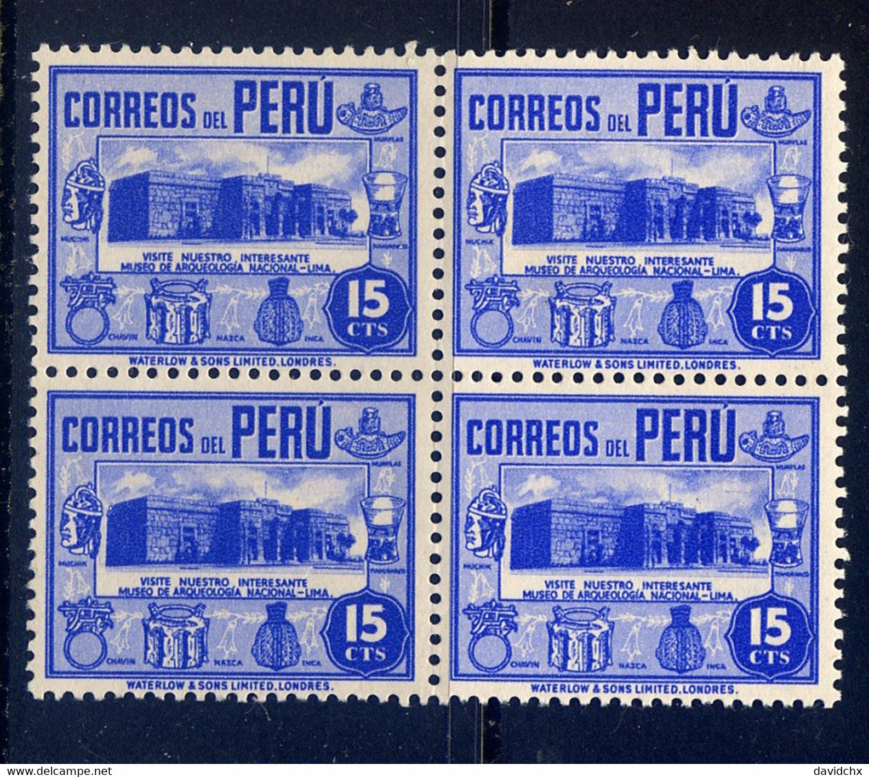 PERU, BLOCK OF 4, NO. 378, MNH - Peru