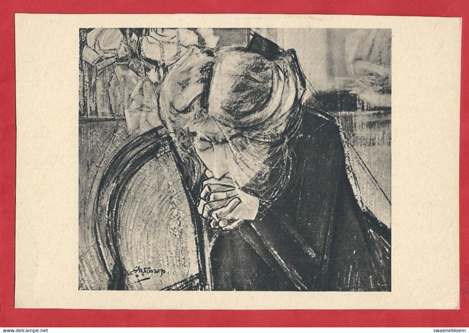 NL.- JAN TOOROP. HET GEBED. Het Hollandsche Uitgevershuis, Amsterdam. P 19. - J. TH. TOOROP. - Toorop, Jan