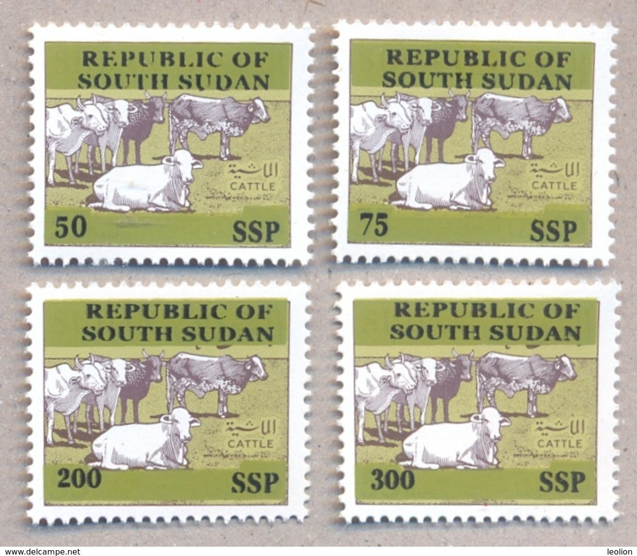 SOUTH SUDAN Proof Unissued Issue 2019 Overprint Cattle SOUDAN Du Sud Südsudan - South Sudan