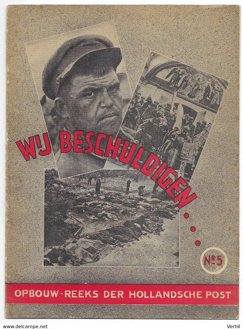 Propaganda Anti Bolsjewisme Anti Joden Brochure WO II Front Oostfront Dood Onderdrukking Propagande Juif - Hollandais