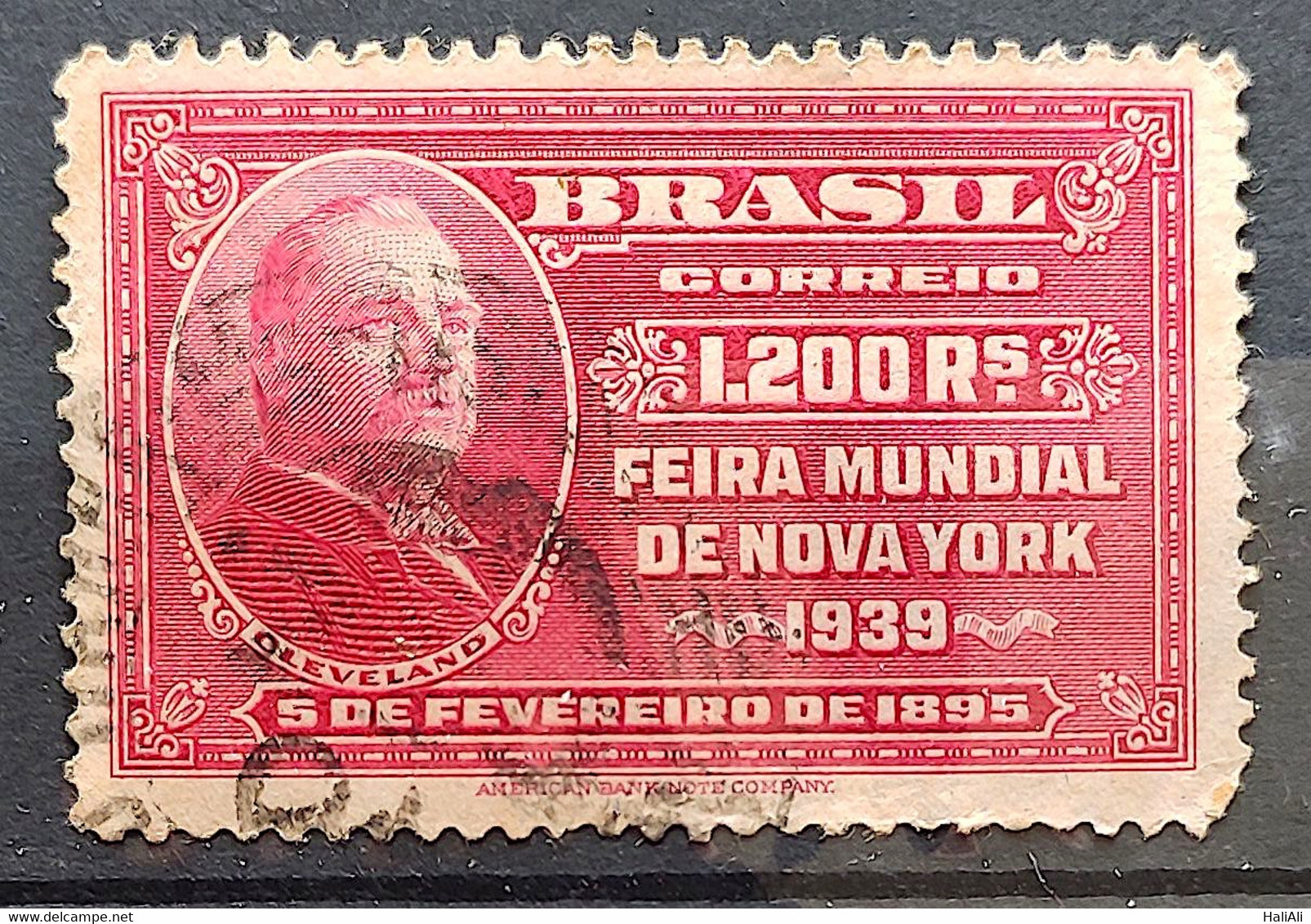 C 141 Brazil Stamp  New York World's Fair President Cleveland 1939 10 Circulated - Other & Unclassified